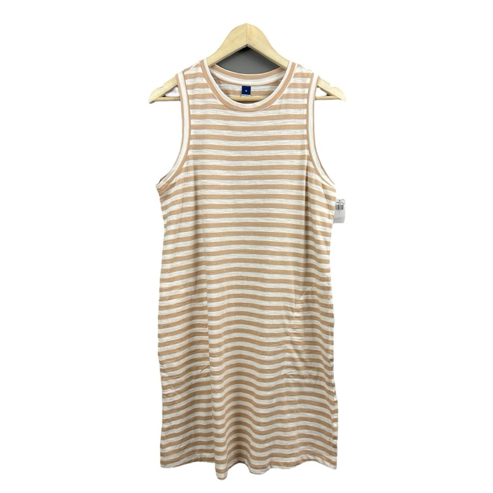 NWT Old Navy Striped Sleeveless Dress Pockets Size Medium